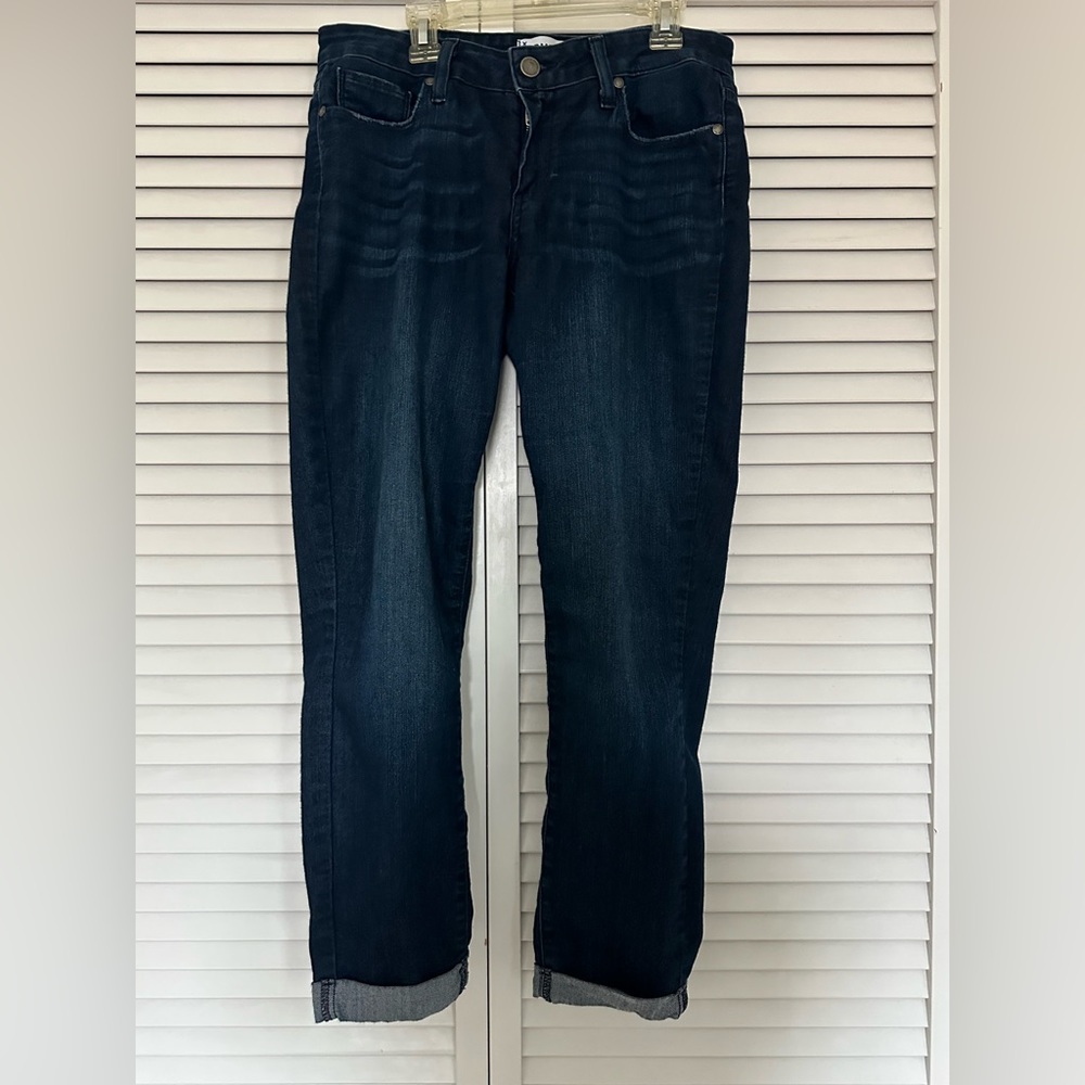 NEW PAIGE Kylie Crop Rolled Hem Skinny Jeans - Women’s 25